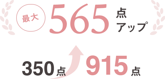 最大540アップ