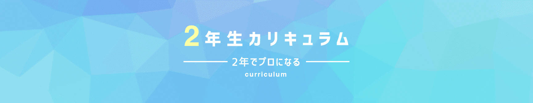 2年生カリキュラム